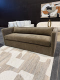 Olive Green Curved Sofa