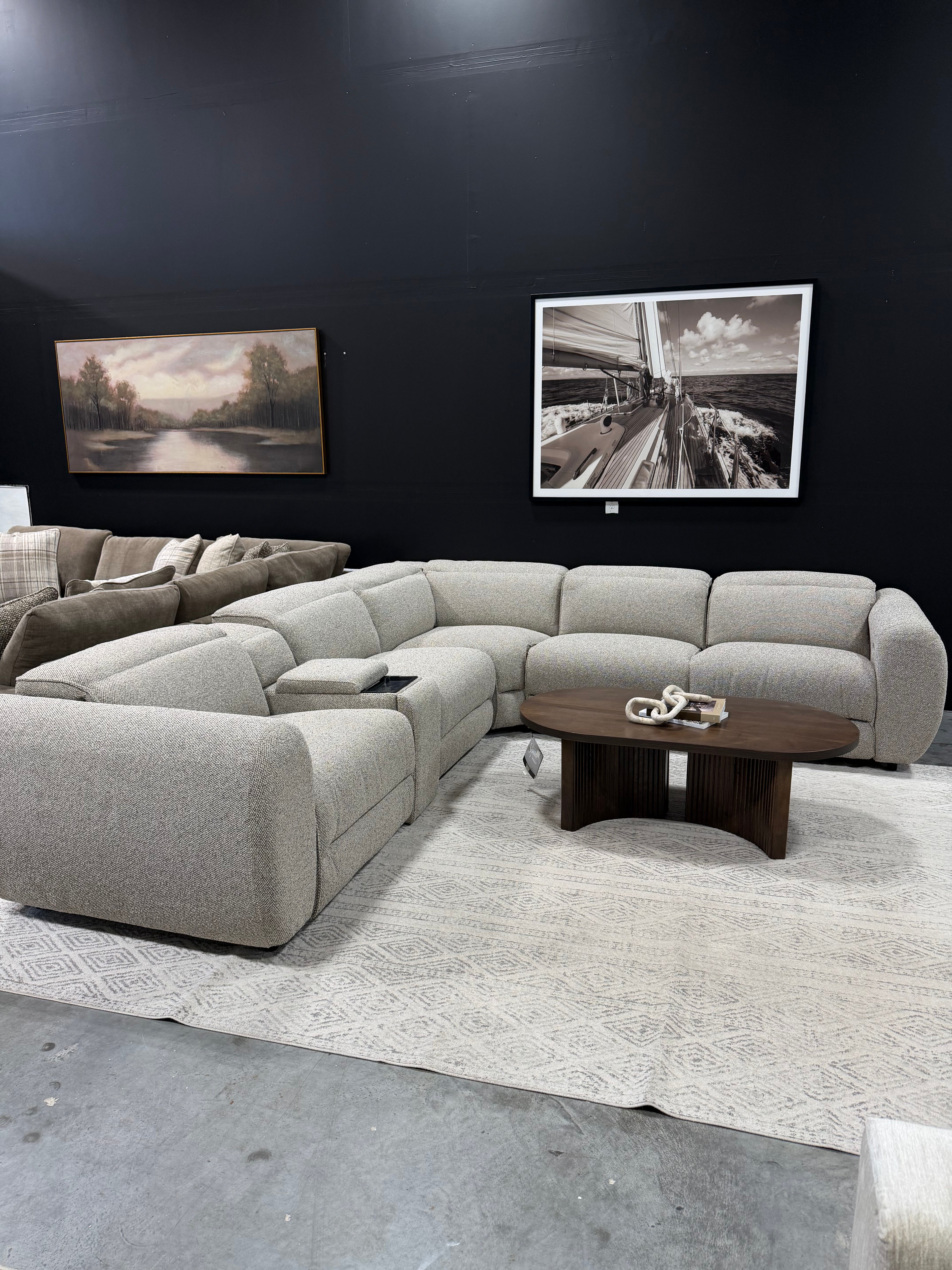 Xander Taupe 6PC Power Reclining Sectional