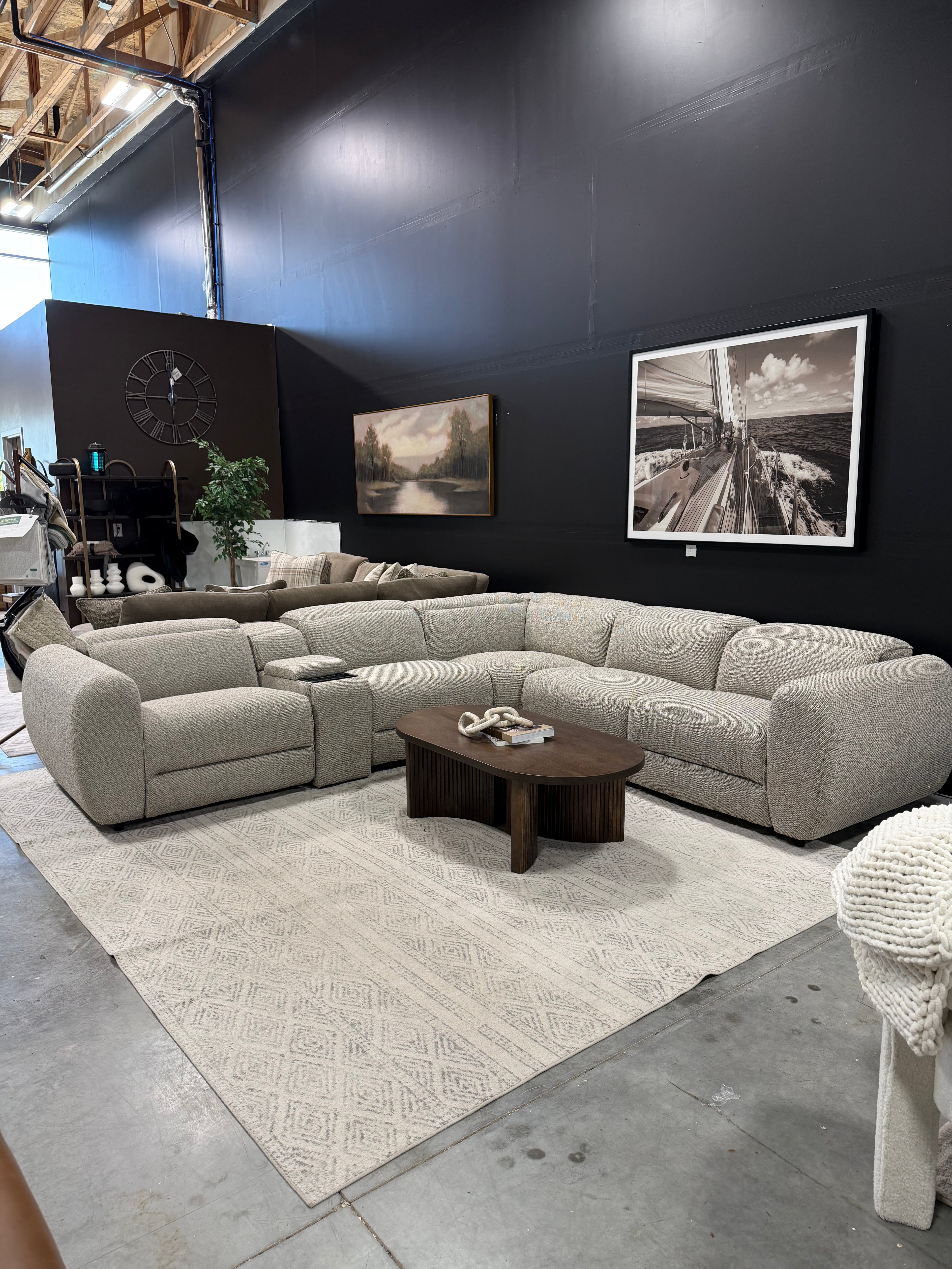 Xander Taupe 6PC Power Reclining Sectional