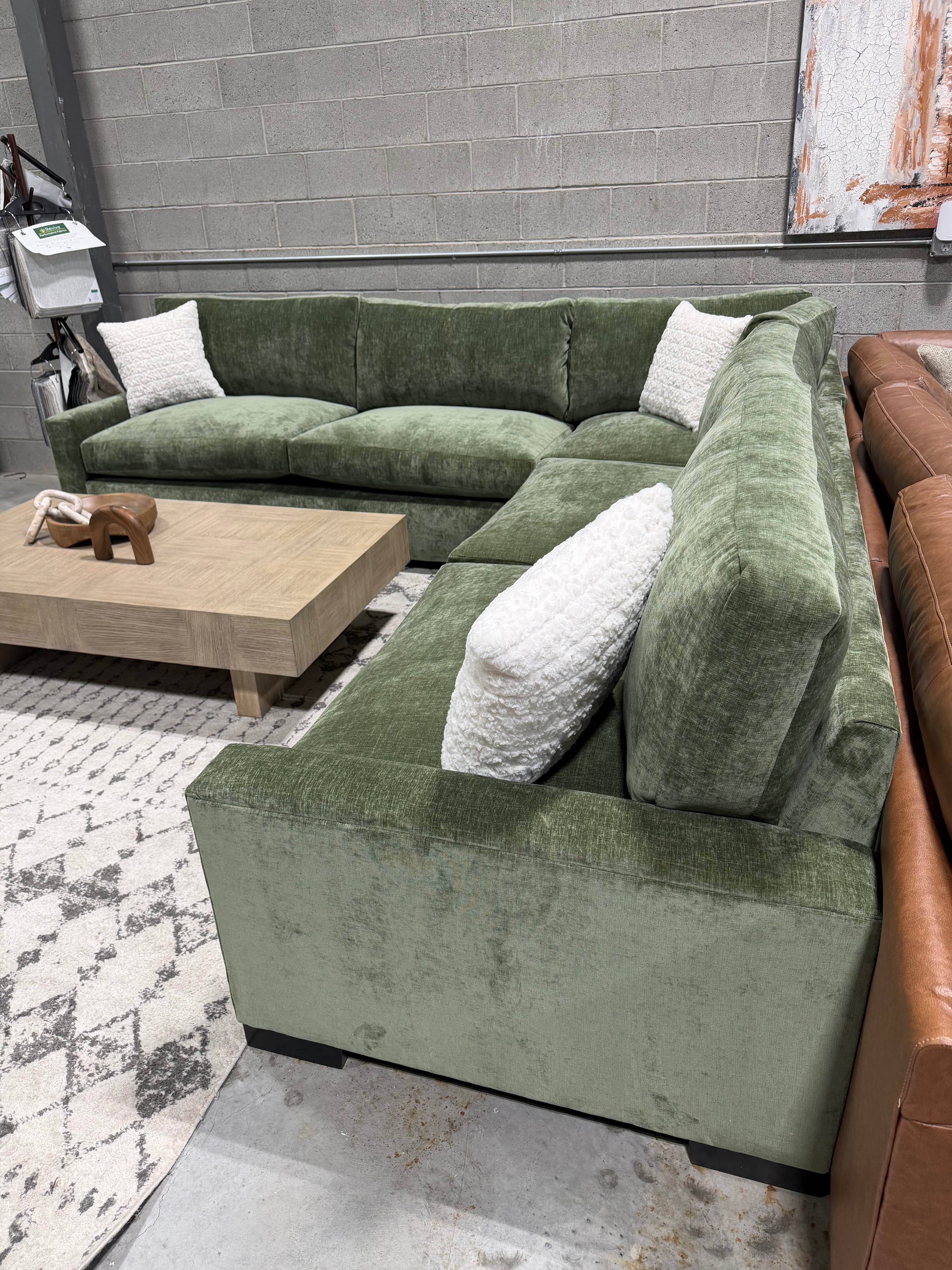 Miya Forrest Green Cloud Sectional