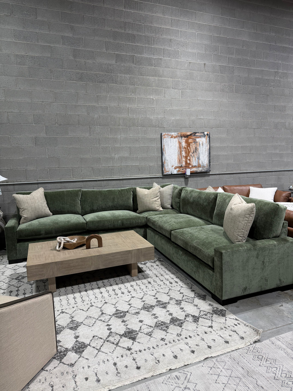 Miya Forrest Green Cloud Sectional