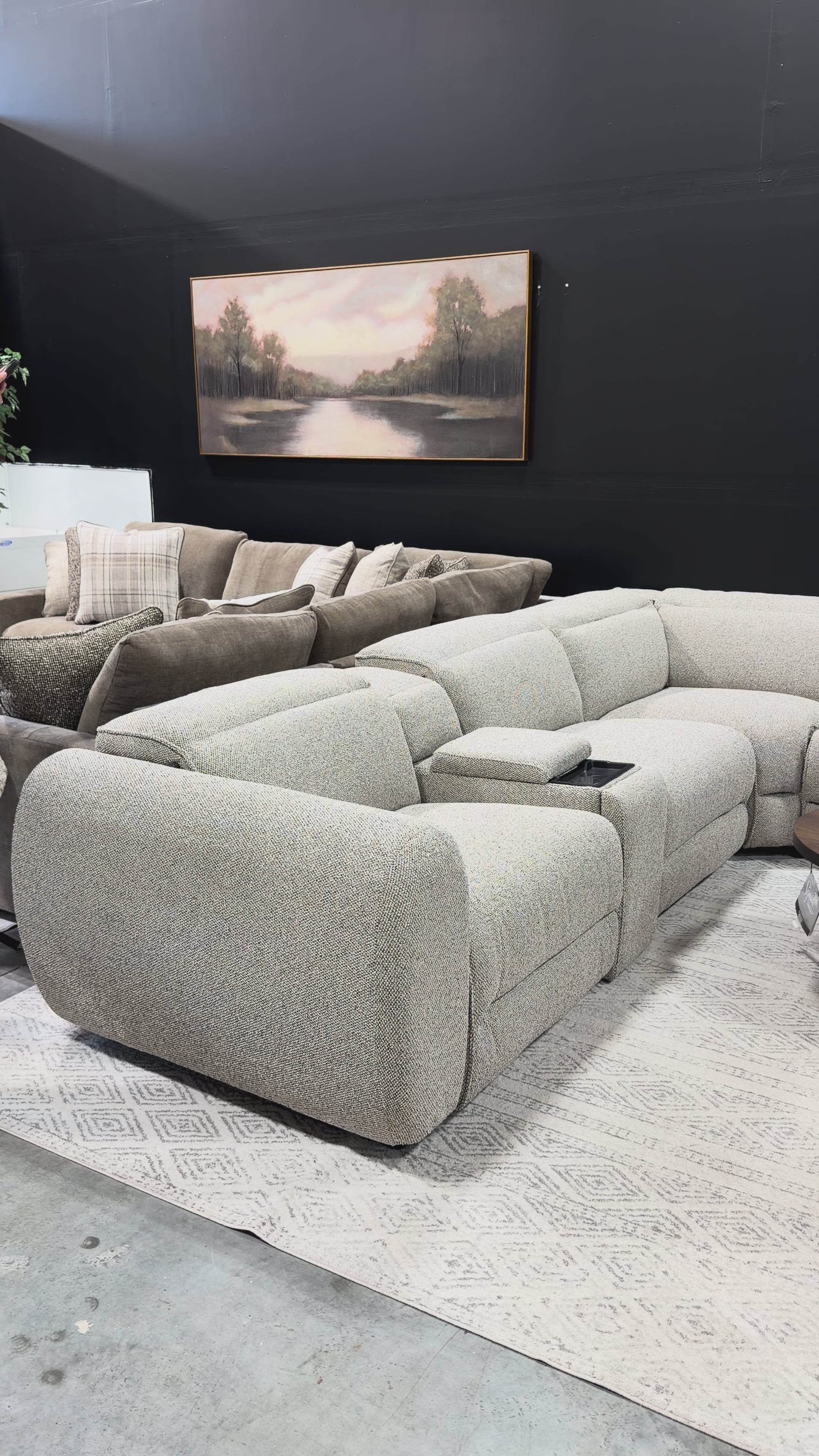 Xander Taupe 6PC Power Reclining Sectional